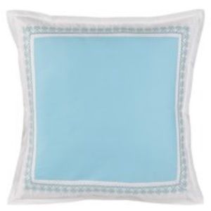 Dena Home European Sham Valentina Blue White 1 Euro Pillow Sham 26” x26” Sq. New